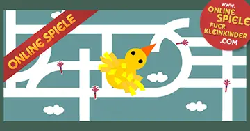 Online Spiele für 3- 4- 5 jährige: Labyrinthspiel mit Vogel