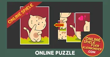 Kostenlos Spaß Lernspiel für Kleinkinder. Online Puzzlespiel für kleinkinder: Kätzchen