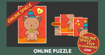 Puzzle Lernspiele für Kleinkinder: Bärenjunges. Kinder-Puzzles entdecken zum freien Spiel!