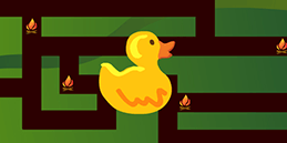 Online spiele für Vorschulkinder: Labyrinth mit Ente