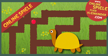 Labyrinthspiel mit Schildkröte - Onlinespiele für 3 - 4 - 5 jährige