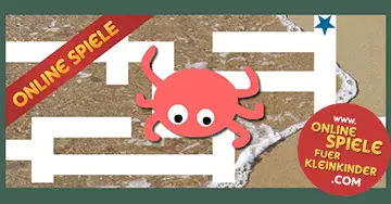 Online Spiele für 3- 4- 5 jährige: Labyrinth spiele mit Krabben