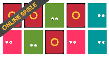 Memoryspiel mit Farben und Blicke - Online Spiele für 3 - 4 - 5 jährige