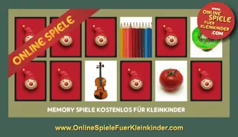 Memory spiele für Vorschulkinder mit Gegenständen - Online Spiele für 3 - 4 - 5 jährige