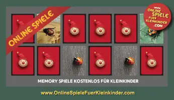 Memory spiele für Vorschulkinder mit Instekten - Online Spiele für 3 - 4 - 5 jährige