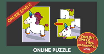 Kinderpuzzle online spielen: Einhorn. Hier finden Sie einige PuzzleSpiele die Sie kostenlos und online spielen können